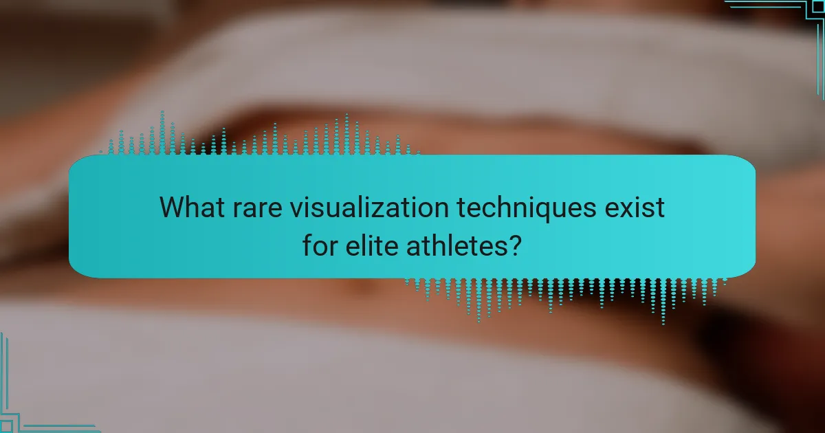 What rare visualization techniques exist for elite athletes?